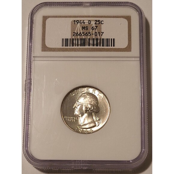 1944 D Washington Quarter MS67 NGC - Picture 1 of 4